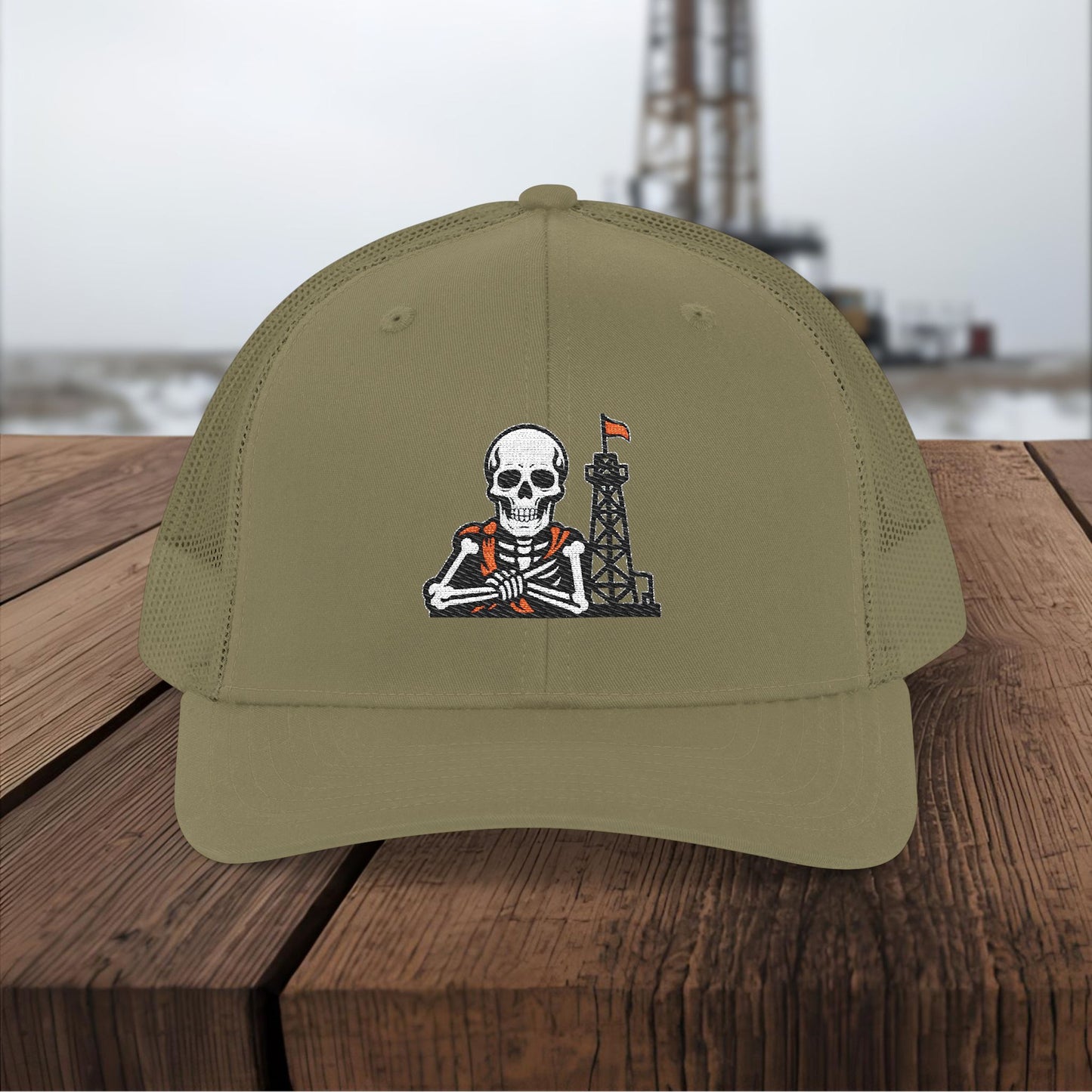 Oil Skeleton Work Hat, Oilfield All-Roles Cap
