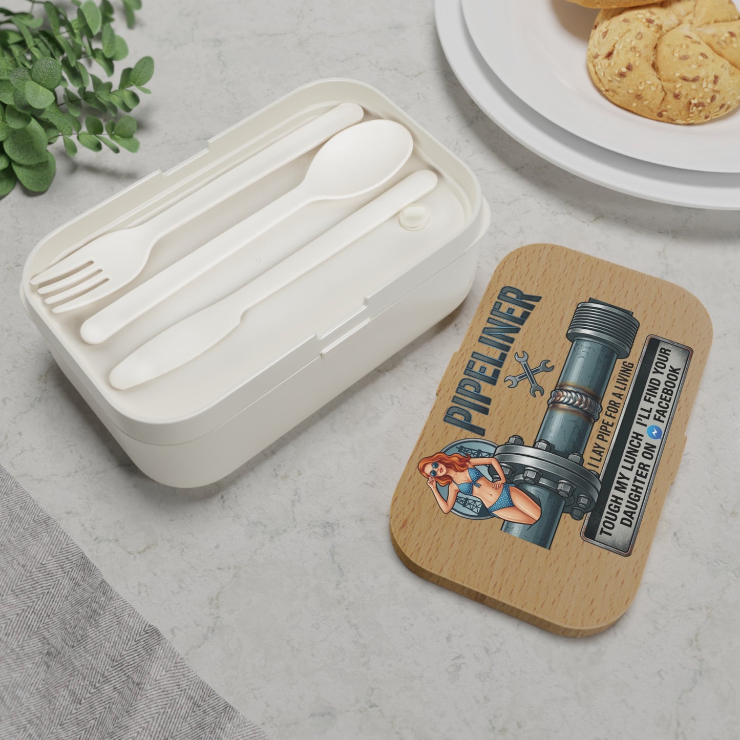 'I Lay Pipe For A Living' Lunch Box, Pipeliner Funny Food Storage