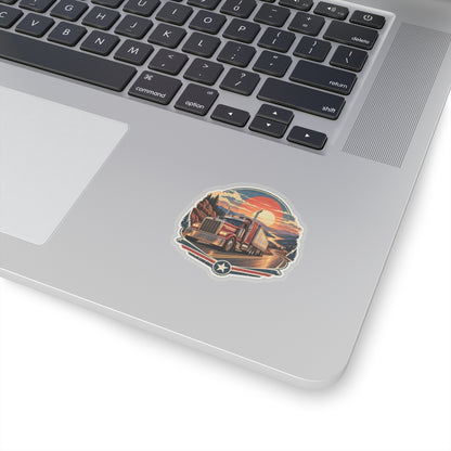 Sunset Haul Semi Sticker, Truck Driver Graphic Sticker