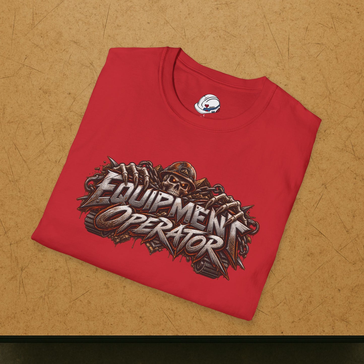 Equipment Operator Skull T-Shirt, Heavy Equipment Operator Work Shirt