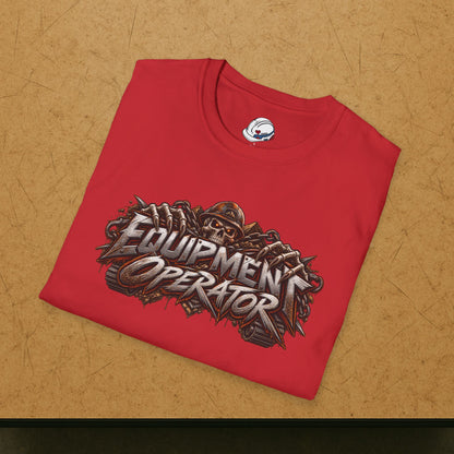 Equipment Operator Skull T-Shirt, Heavy Equipment Operator Work Shirt
