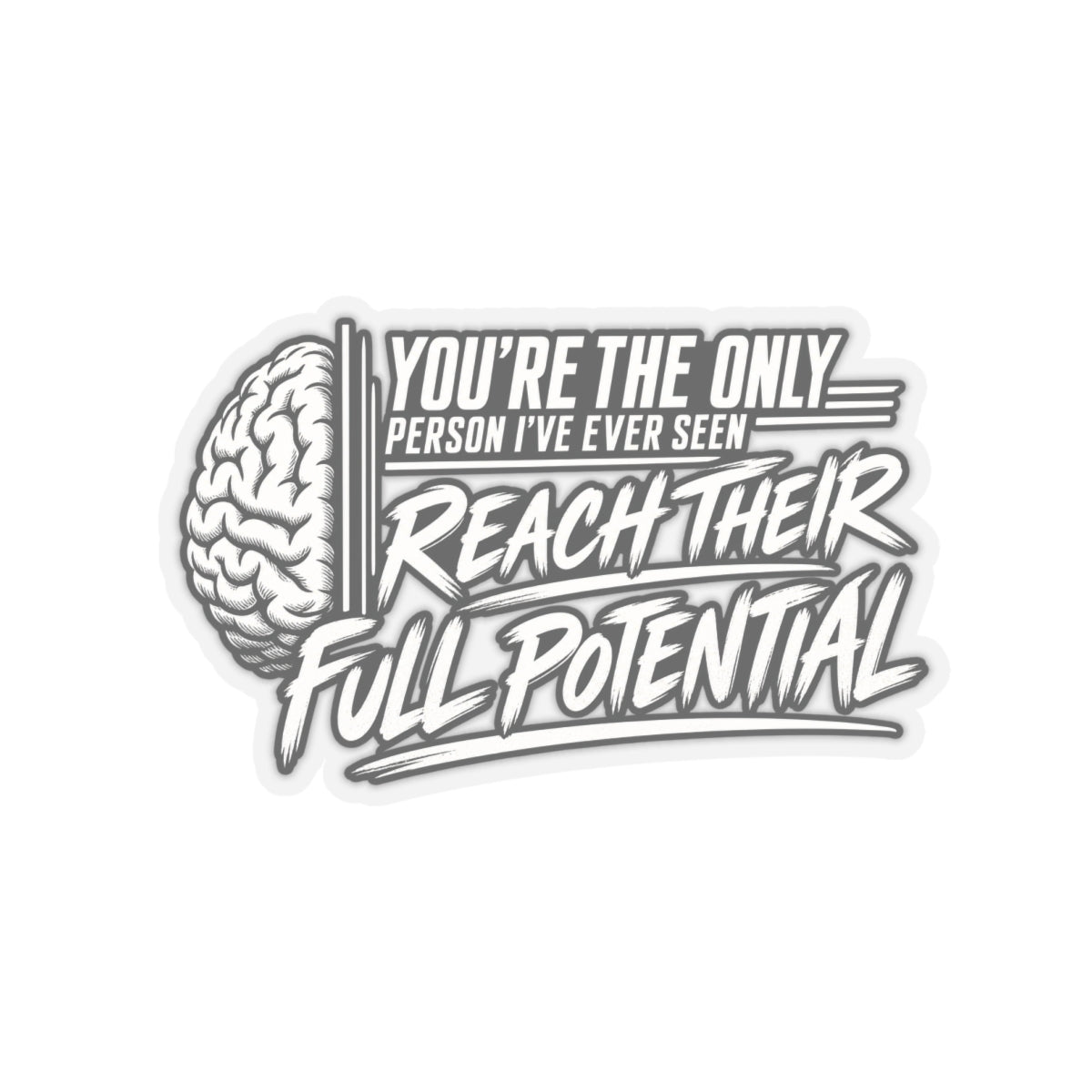 “Reach Their Full Potential” Sticker, Funny Hardhat Stickers
