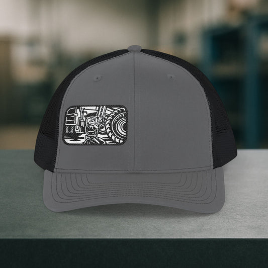 Heavy Duty Mechanic Suspension Skeletal Hat, HDM Embroidered Cap