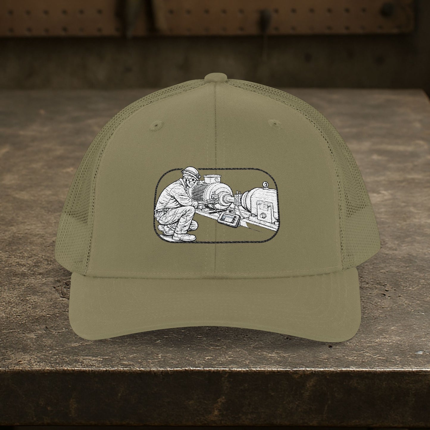 Skeleton Millwright Alignment Hat, Maintenance Cap