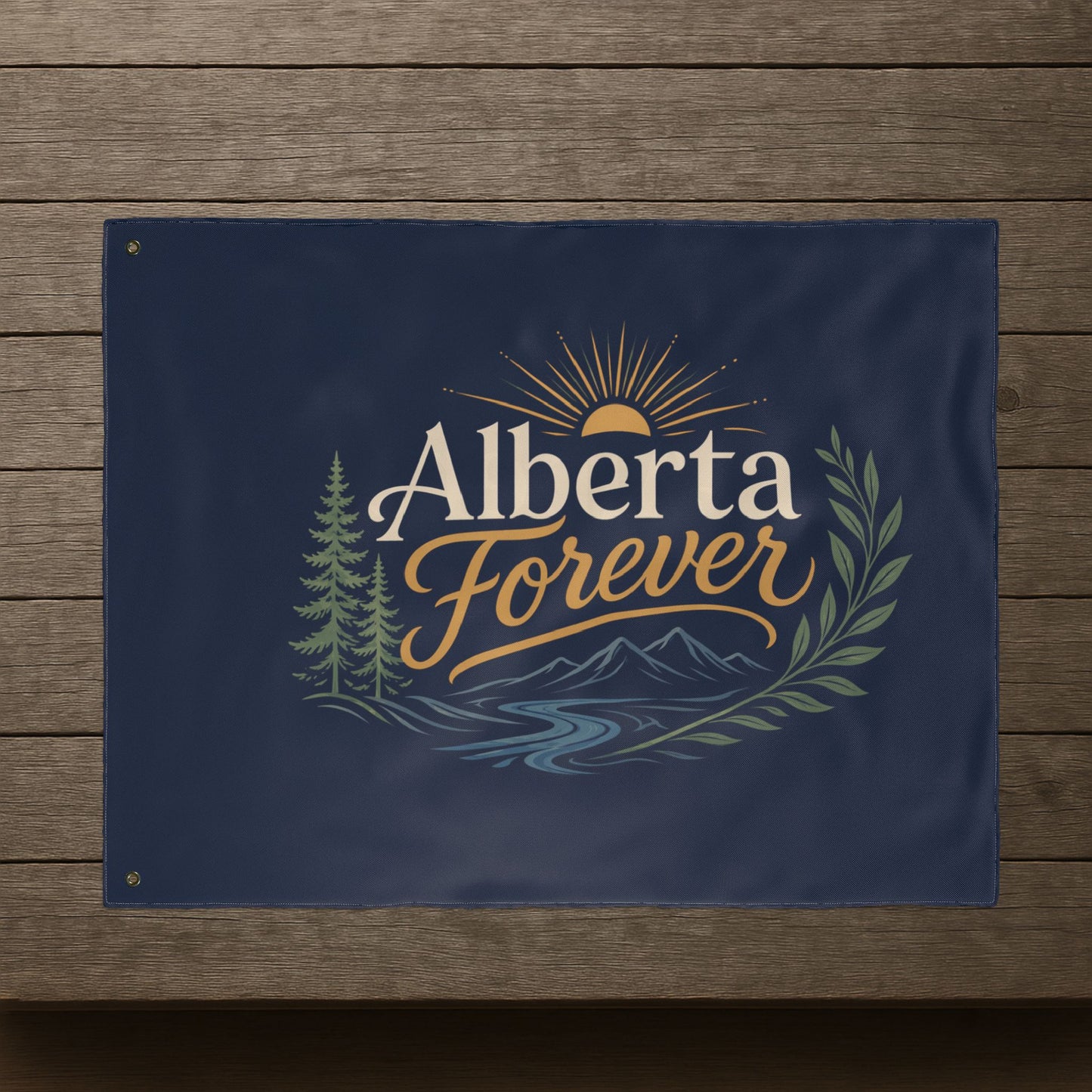 "Alberta Forever" Double-Sided Flag, Toughneck Outdoor Decorative Banner