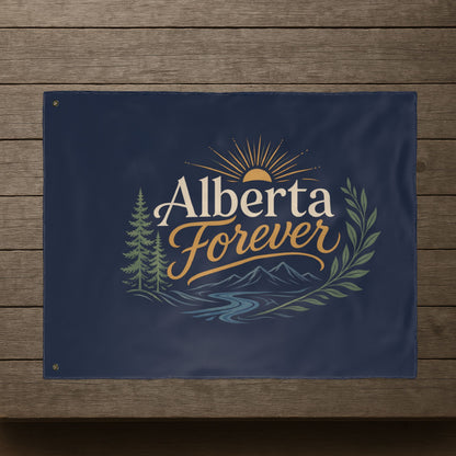 "Alberta Forever" Double-Sided Flag, Toughneck Outdoor Decorative Banner