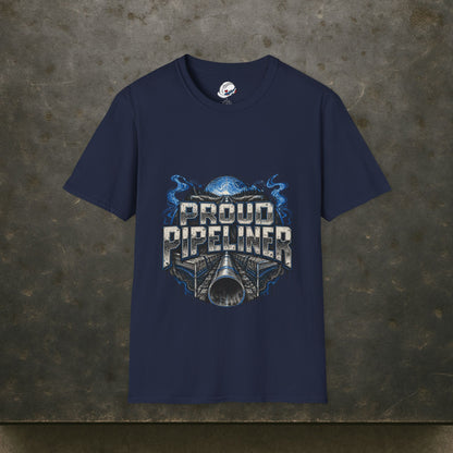 Proud Pipeliner Cutaway Pipeline & Topographic Lines Men's T-Shirt
