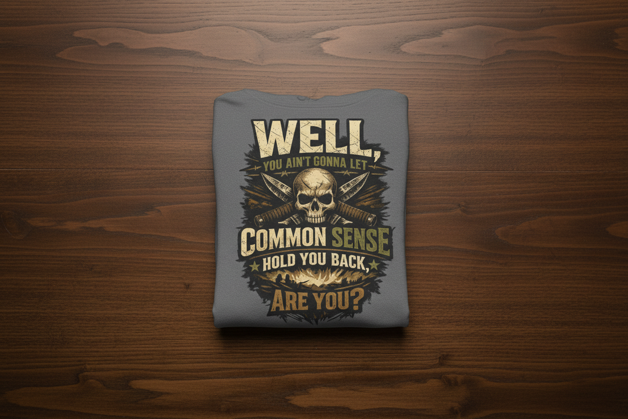 'Common Sense Won't Hold You Back' Sweater, Ignore Common Sense Funny Hoodie