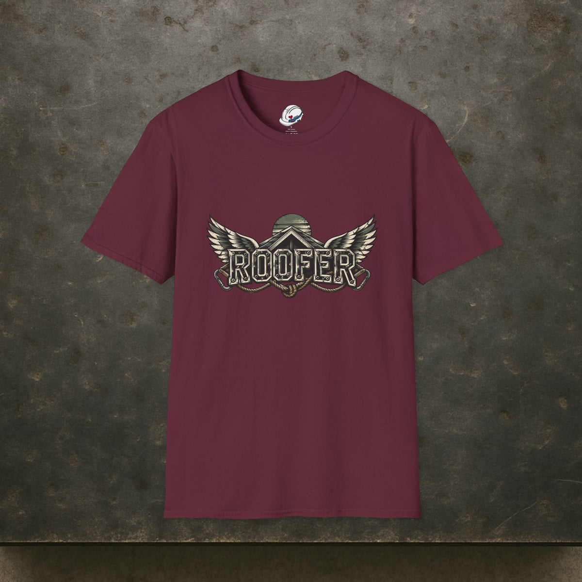 Roofer Winged Roofline Industrial Emblem Men's T-Shirt