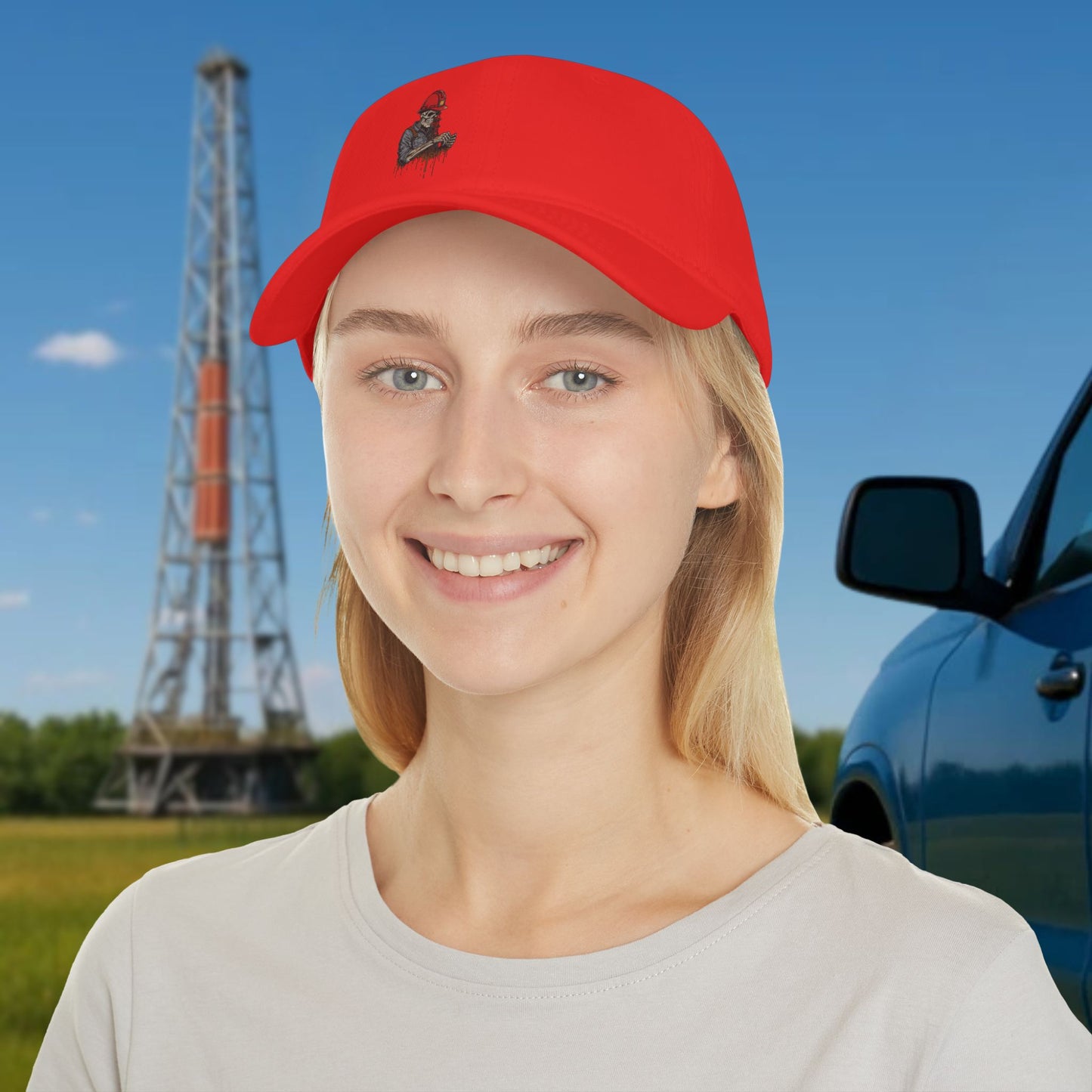 Skeleton Oilfield Worker Visual hat, General Oil cap