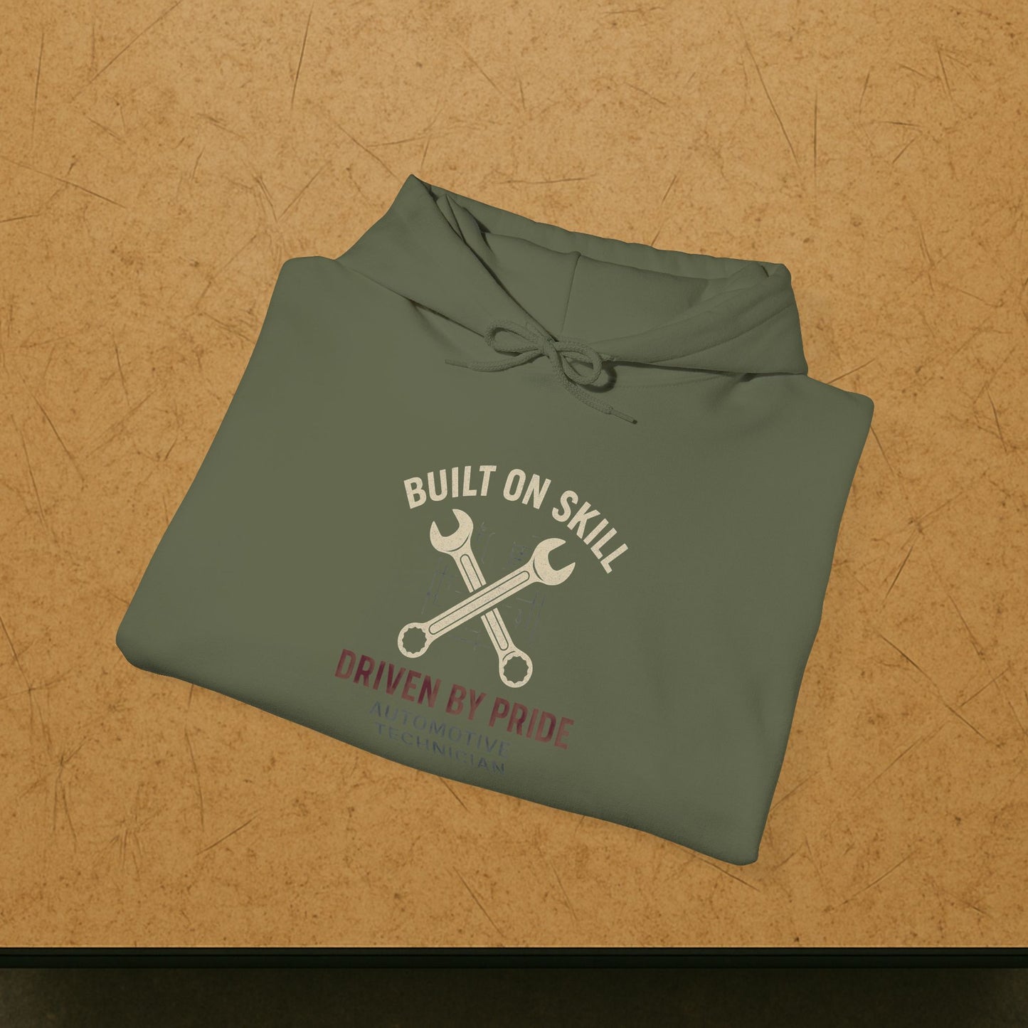 “Built on Skill Driven by Pride” Hoodie, Automotive Technician Sweater