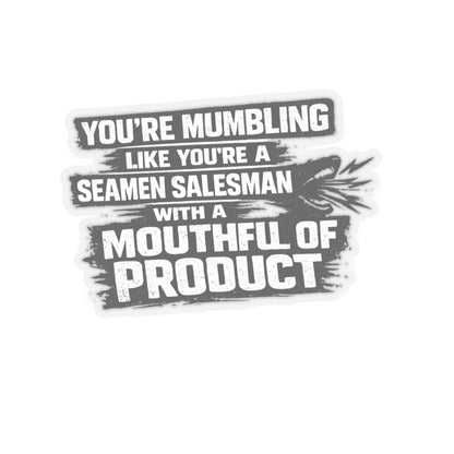 Black and white text graphic with humorous quote on a white background