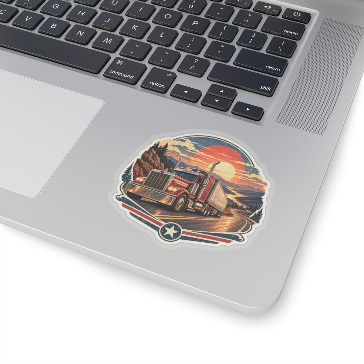 Sunset Haul Semi Sticker, Truck Driver Graphic Sticker