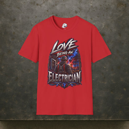Love Being An Electrician T-Shirt, Electrical Trades Work Shirt