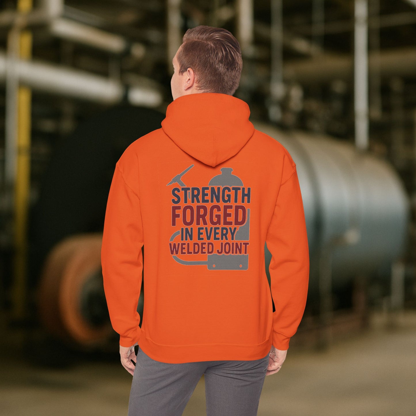 “Strength Forged in Every Welded Joint” Hoodie, Boilermaker Sweater