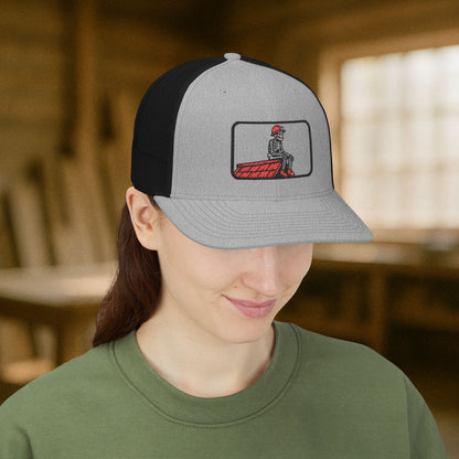 Roofer Break Time Hat, Roofing Skeleton Trade Cap