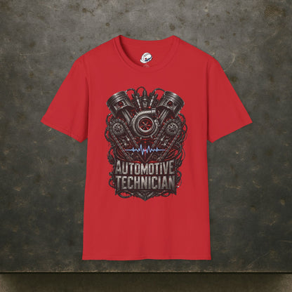 Turbocharged Engine Heart T-Shirt, Automotive Technician T-Shirt