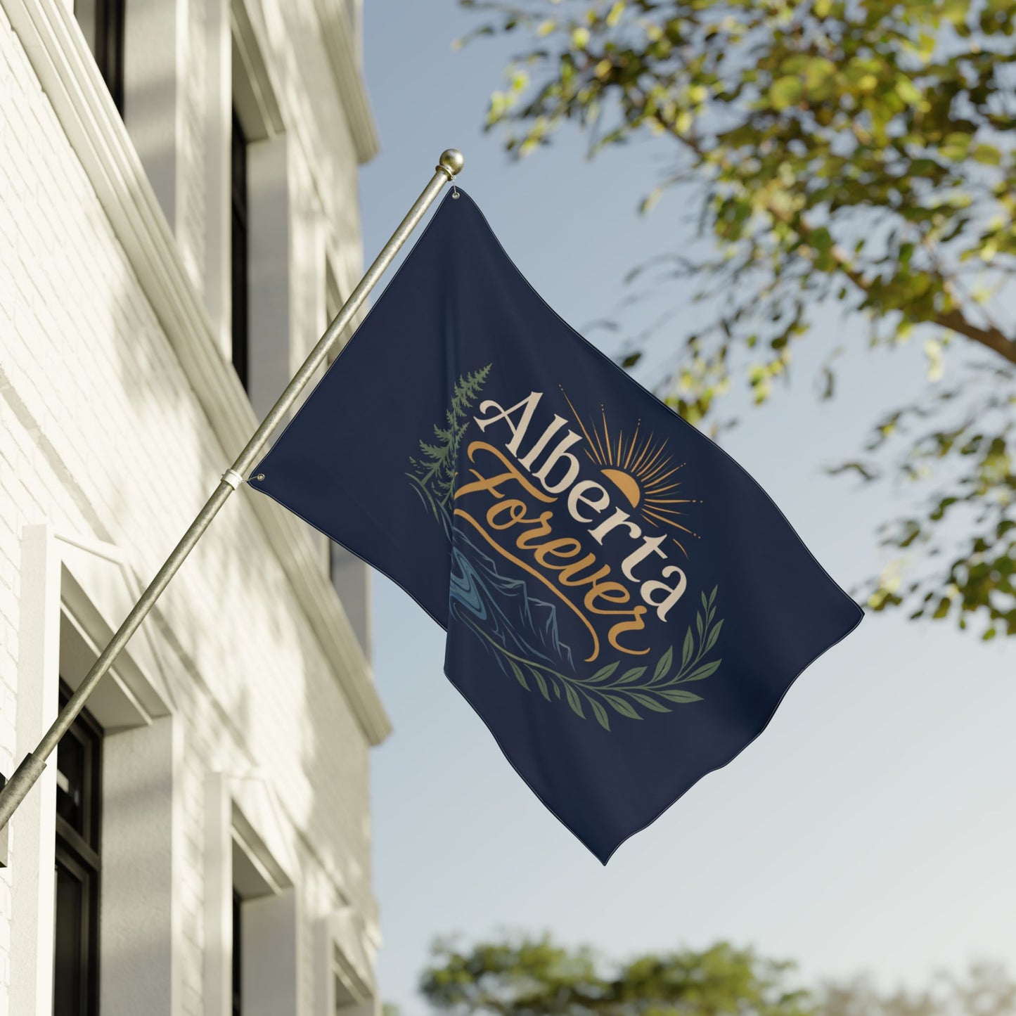 "Alberta Forever" Double-Sided Flag, Toughneck Outdoor Decorative Banner