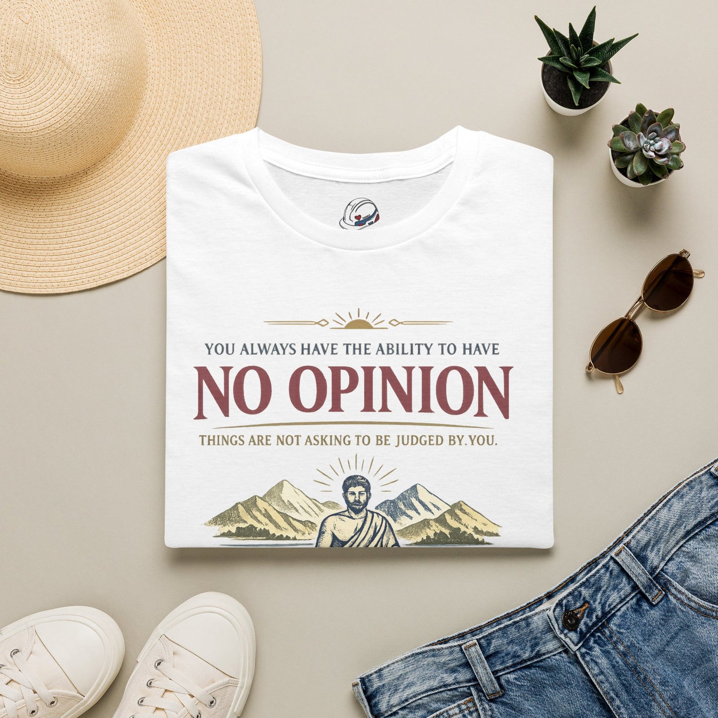 "Ability To Have No Opinion” T-Shirt, Stoic Observer motivational t-shirt