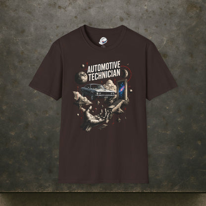 Cosmos Garage Automotive Technician T-Shirt, Space Mechanic T-Shirt
