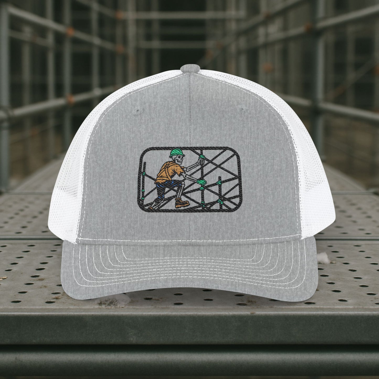 Skeleton Scaffolder Work Hat, Scaffolding Trade Cap