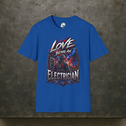 Love Being An Electrician T-Shirt, Electrical Trades Work Shirt