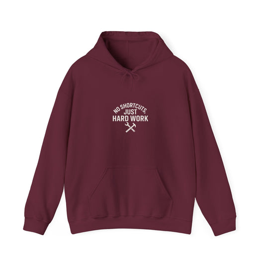 'No Shortcuts, Just Hard Work' Men's Hoodie, Motivational Workout Sweater