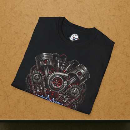 Turbocharged Engine Heart T-Shirt, Automotive Technician T-Shirt