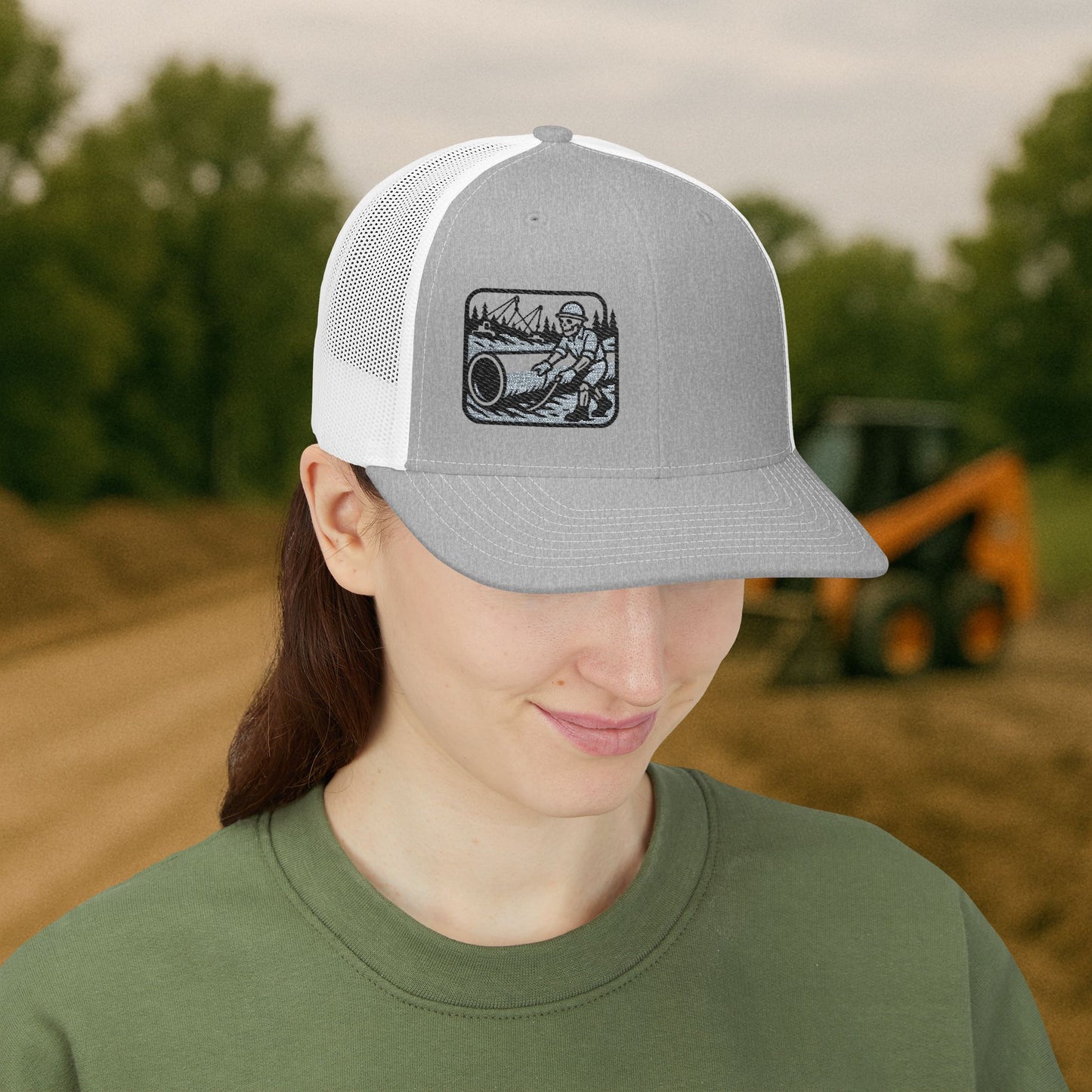 Pipeliner Embroidered Hat, Pipeline Skeleton Cap