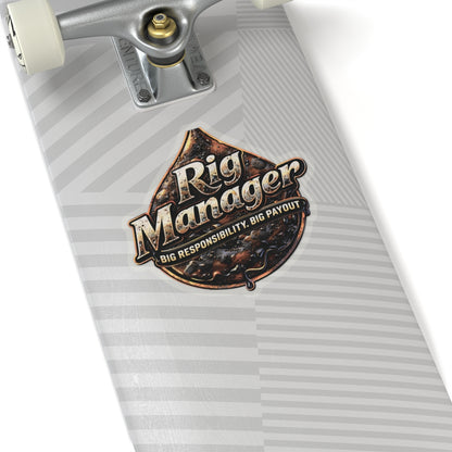 Rig Manager Big Responsibility Big Payout Sticker, Toolpush Hardhat Stickers