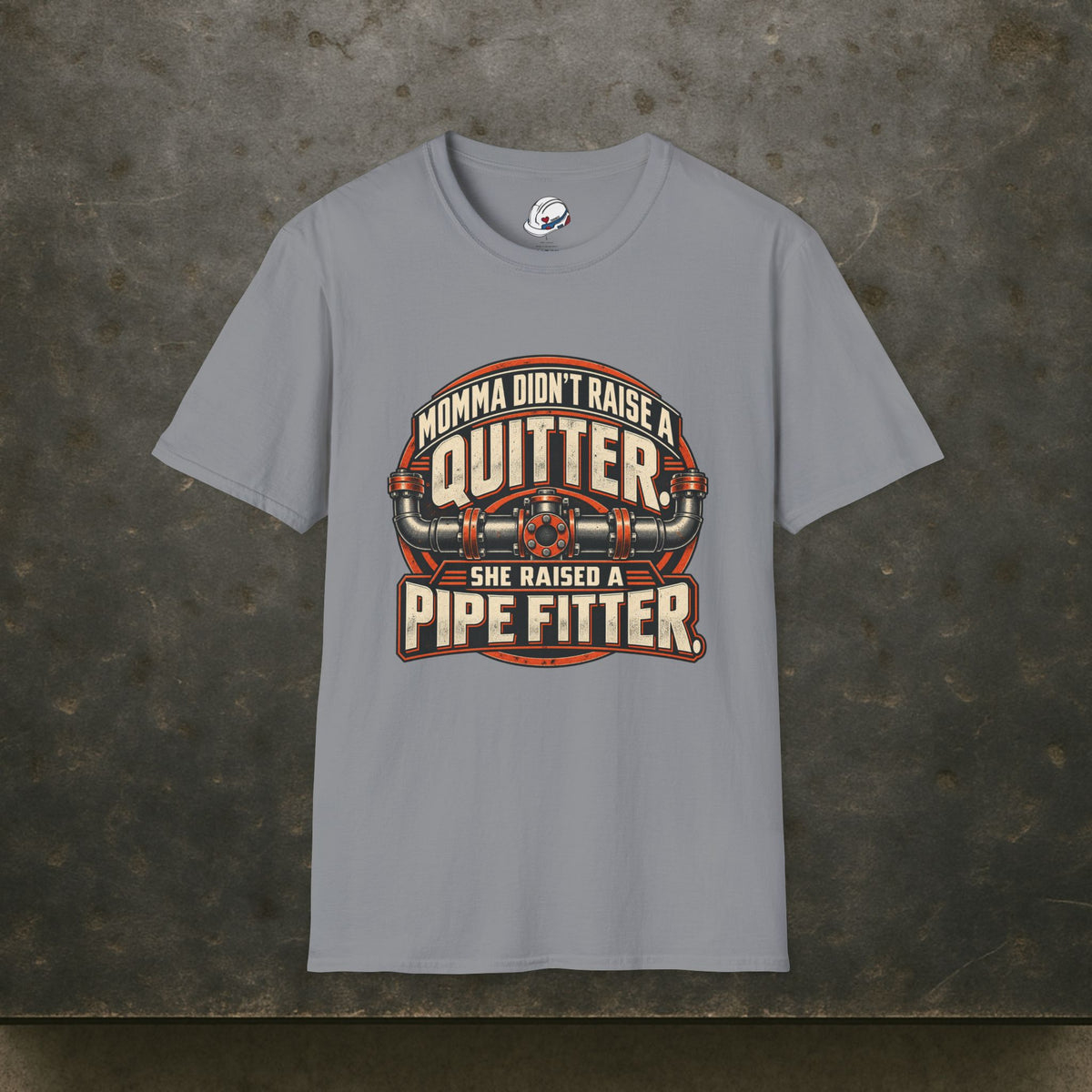 Momma Didn't Raise A Quitter. She Raised A Pipe Fitter. Vintage Flanged Pipe Men's T-Shirt