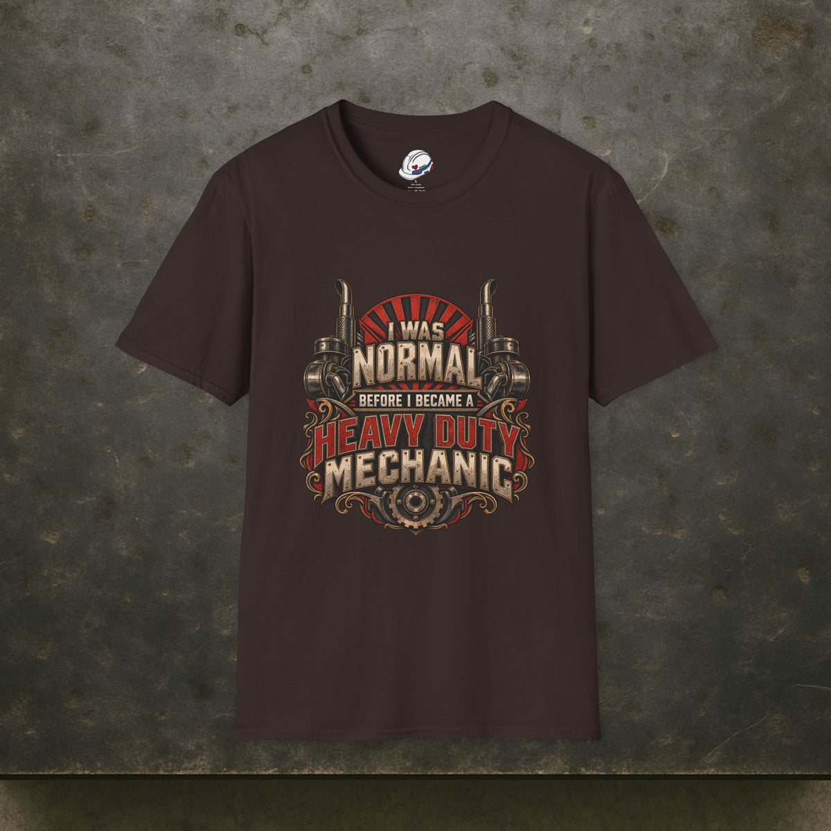 I Was Normal Before I Became a Heavy Duty Mechanic Sunburst Gear T-Shirt