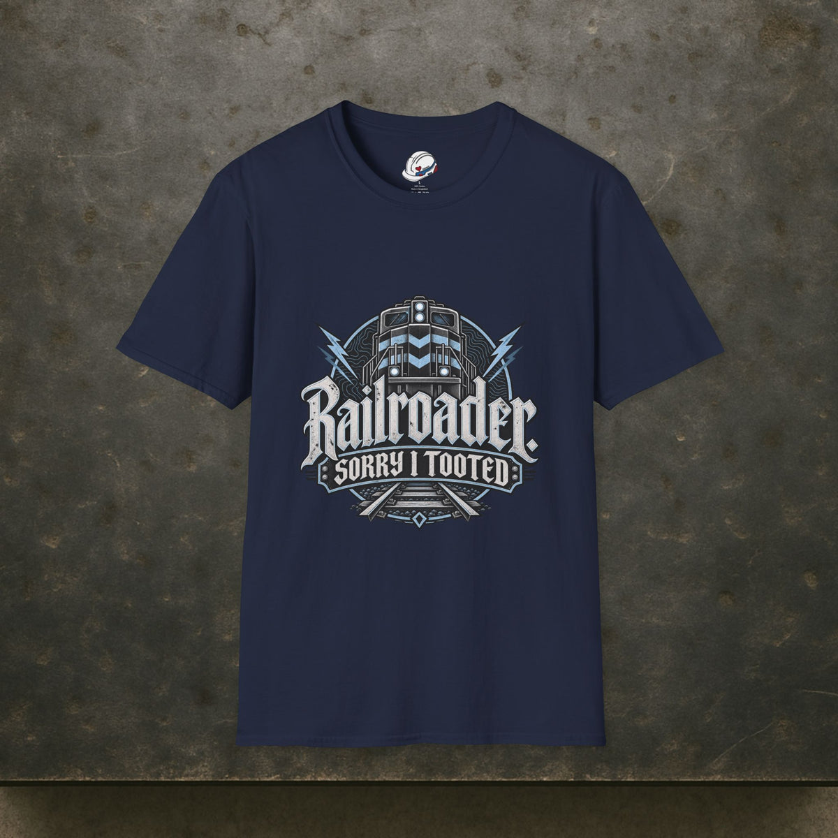 Railroader. Sorry I Tooted Locomotive Gothic Men's T-Shirt