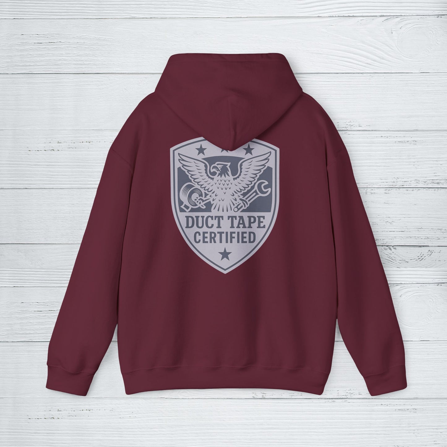'Duct Tape Certified' Hoodie, Motivational Sweater