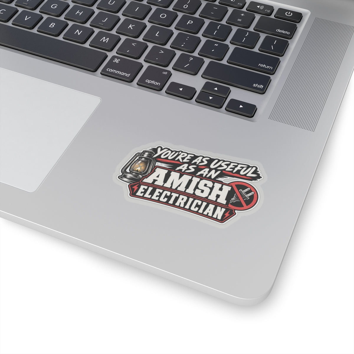 “Useful as an Amish Electrician” Sticker, Funny Hardhat Stickers