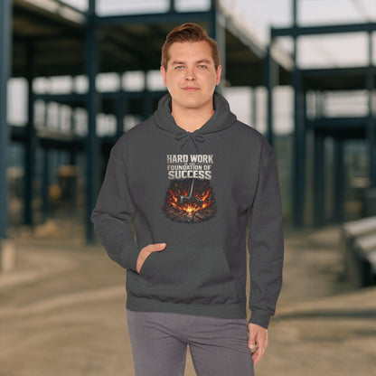'Hard work is the Foundation of Success' Men's Hoodie, Motivational Sweater