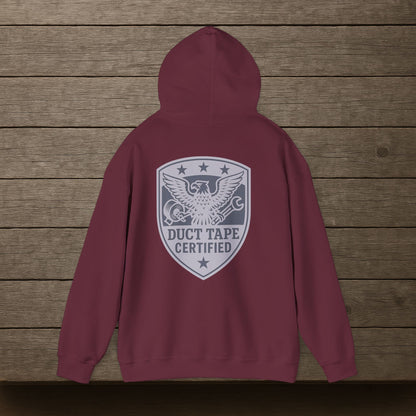 'Duct Tape Certified' Hoodie, Motivational Sweater