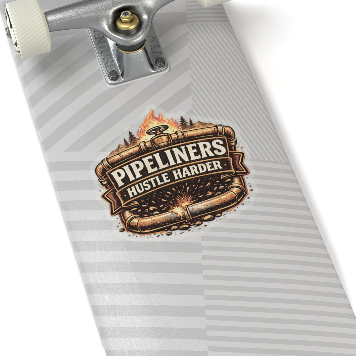 Pipeliner hustle harder sticker, Pipeliner hardhat stickers