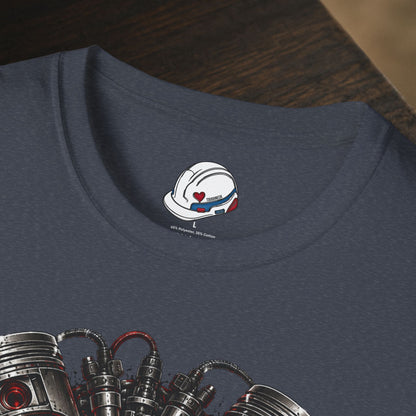 Turbocharged Engine Heart T-Shirt, Automotive Technician T-Shirt