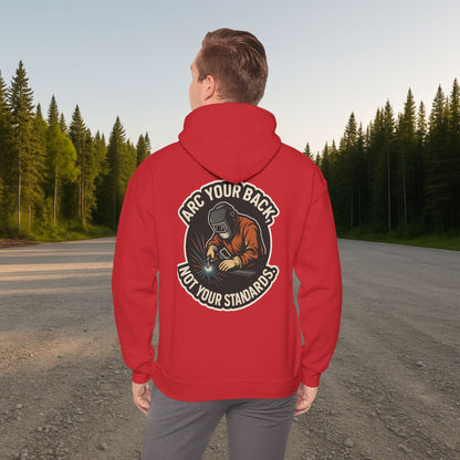'Arc Your Back, Not Your Standards' Hoodie, Funny Sweater