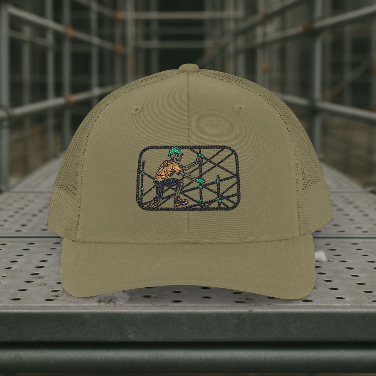 Skeleton Scaffolder Work Hat, Scaffolding Trade Cap