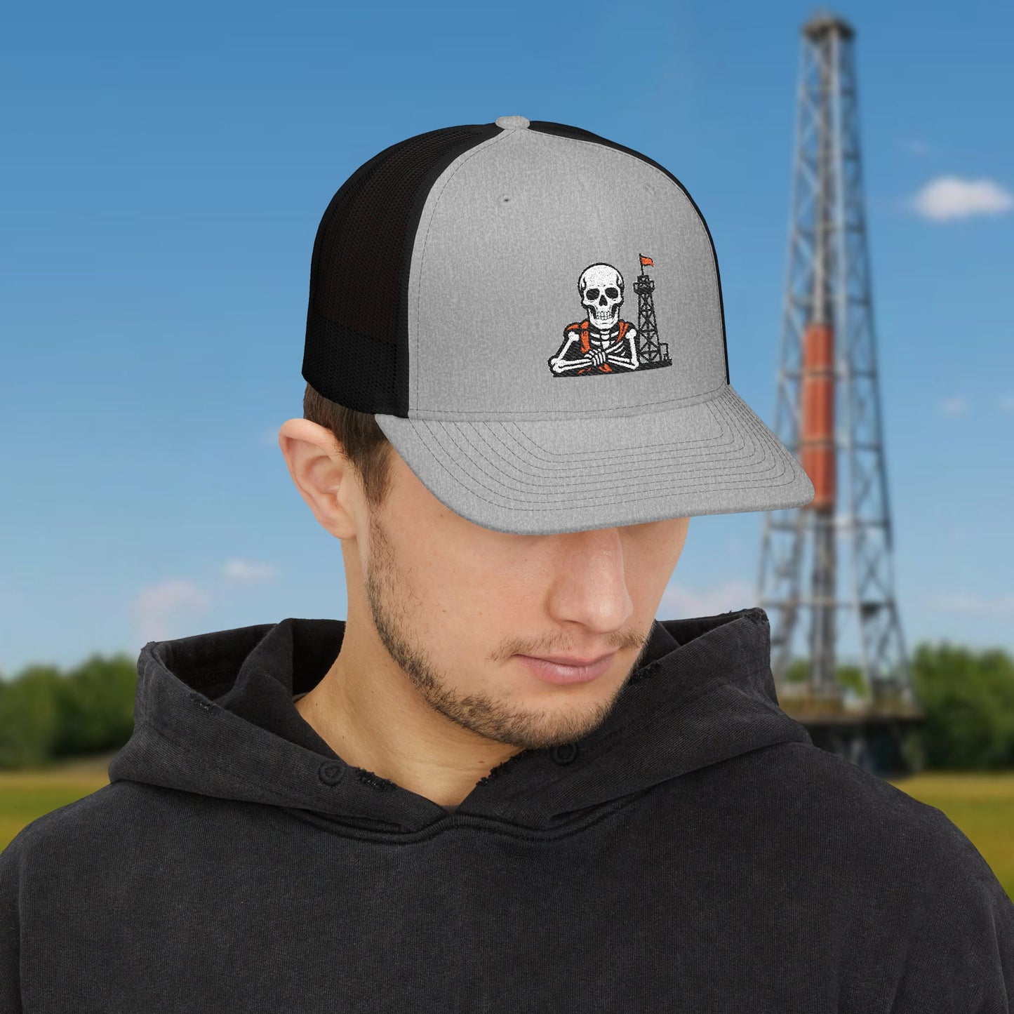 Oil Skeleton Work Hat, Oilfield All-Roles Cap