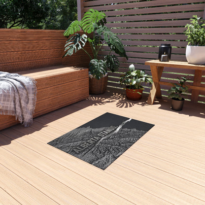 "Alberta Stands" Outdoor Rug, ToughNeck Topographic Patio Rug