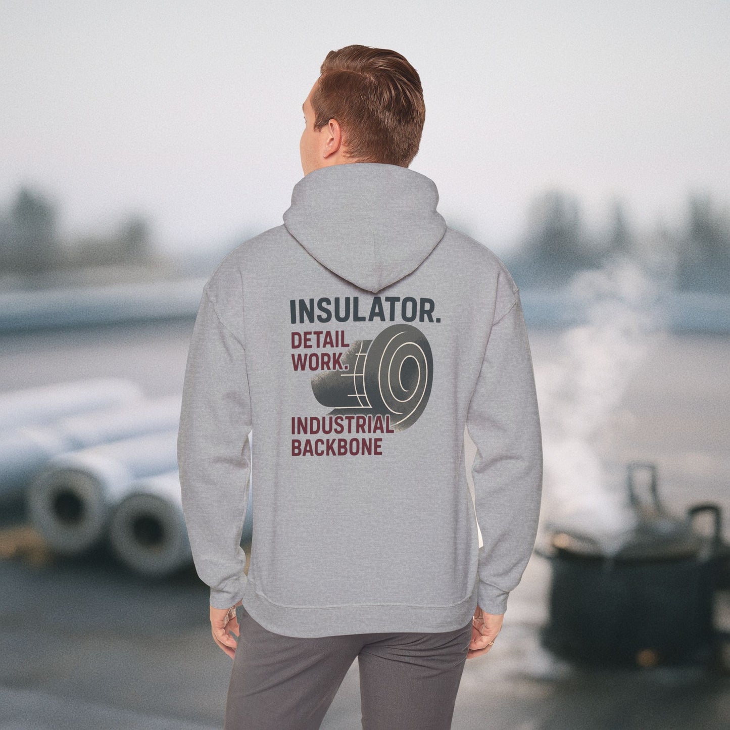 “Insulator Detail Work Industrial Backbone” Hoodie, Insulator Sweater