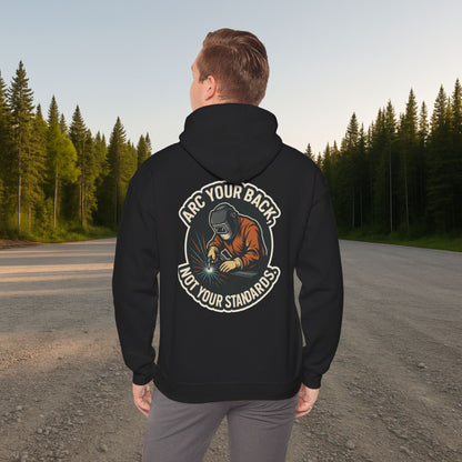 'Arc Your Back, Not Your Standards' Hoodie, Funny Sweater