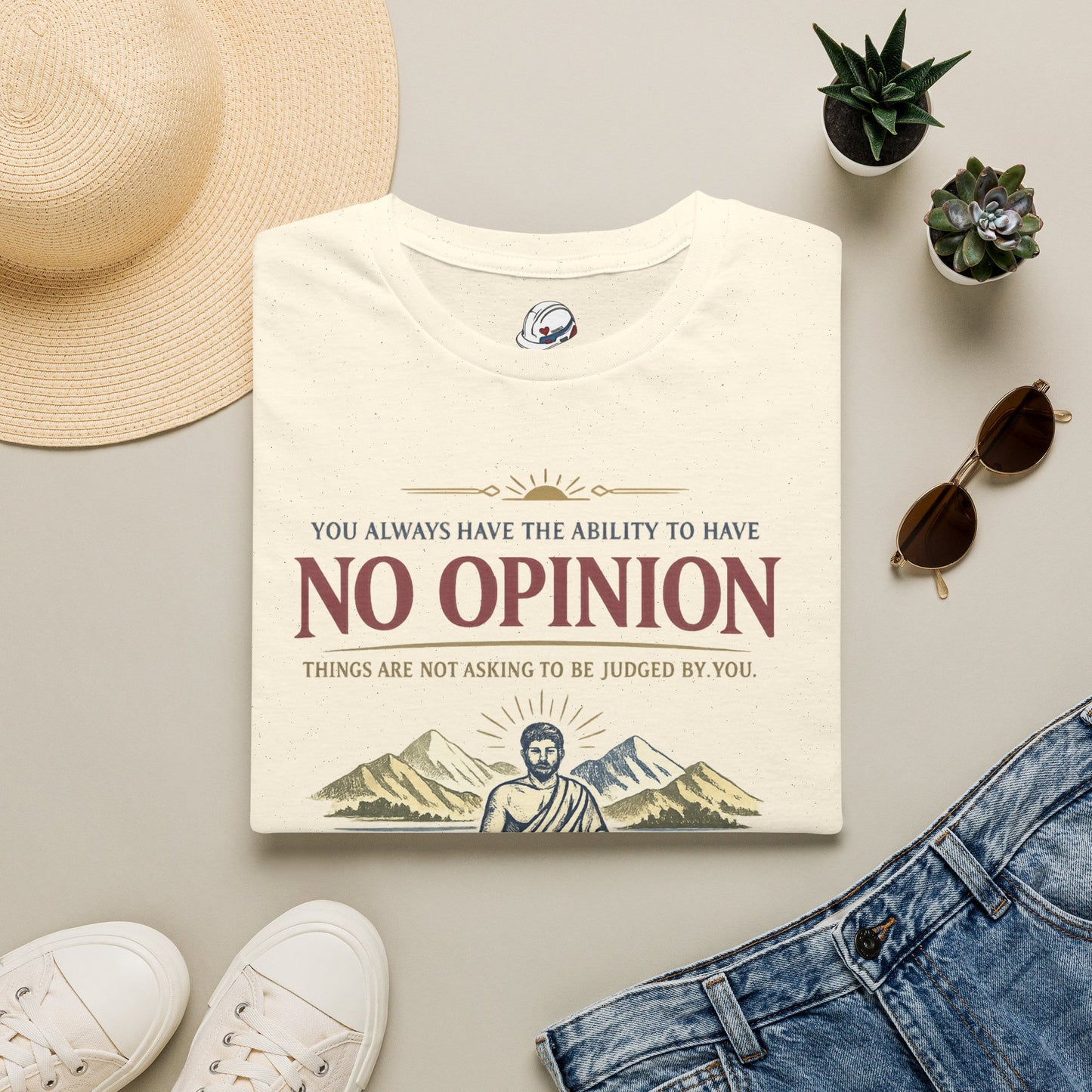 "Ability To Have No Opinion” T-Shirt, Stoic Observer motivational t-shirt