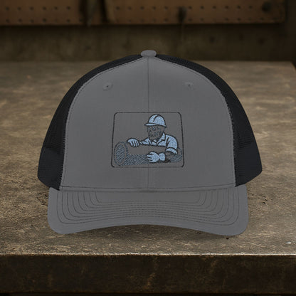 Pipeliner Embroidered Skeleton Pipe hat, Pipe liner cap