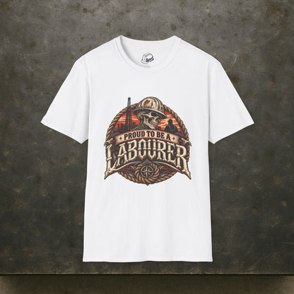 Proud to Be a Labourer Skull Hardhat Oilfield T-Shirt