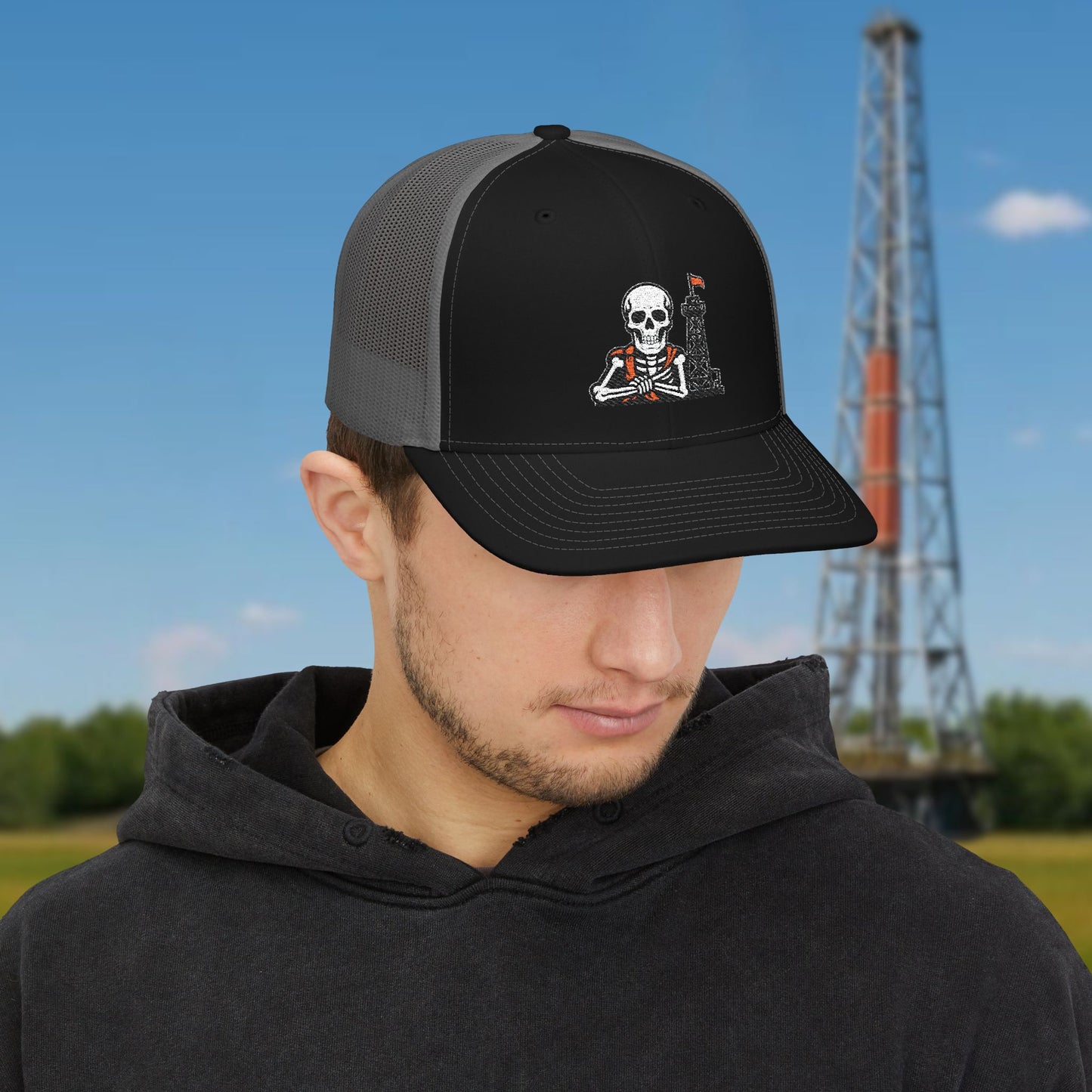 Oil Skeleton Work Hat, Oilfield All-Roles Cap