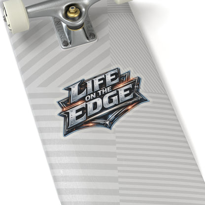 Life on the Edge Sticker, Scaffolder Hardhat Stickers